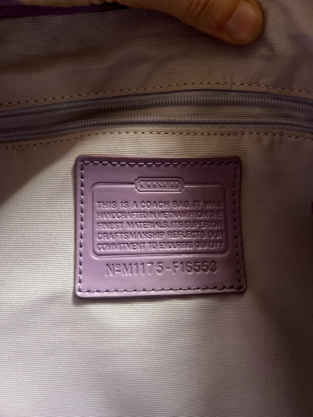 Coach Vintage Lavender Laptop Shoulder Bag - Picture 3 of 5